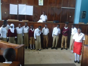 Kamengo Peer Educaors Presenting a Poem
