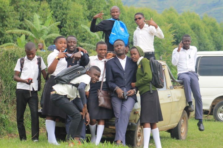 peer educators and the coordinator posing for a group photo before the function begun